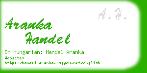 aranka handel business card